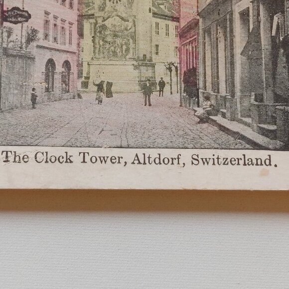 ANTIQUE STEREOGRAPH CARD The Clock Tower, Altdorf, Switzerland - Picture 2 of 3